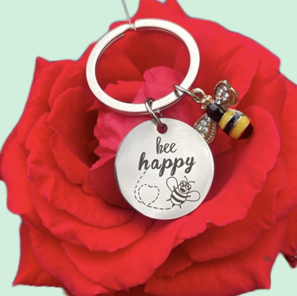 BEE KEYRING "BEE HAPPY" GIFT