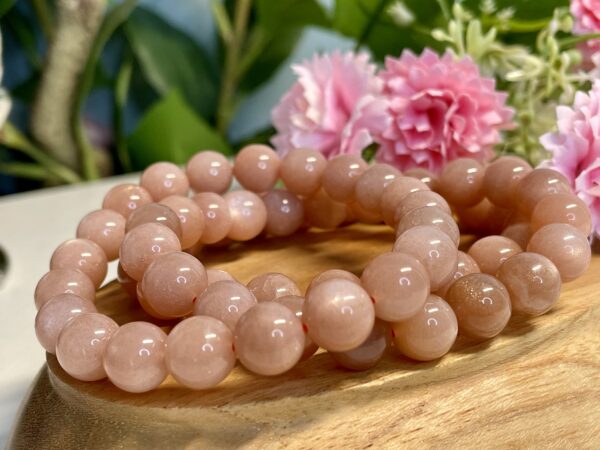 HIGH QUALITY PEACH MOONSTONE BRACELET