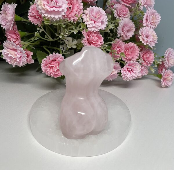 ROSE QUARTZ CARVED LADY BODY - Image 4