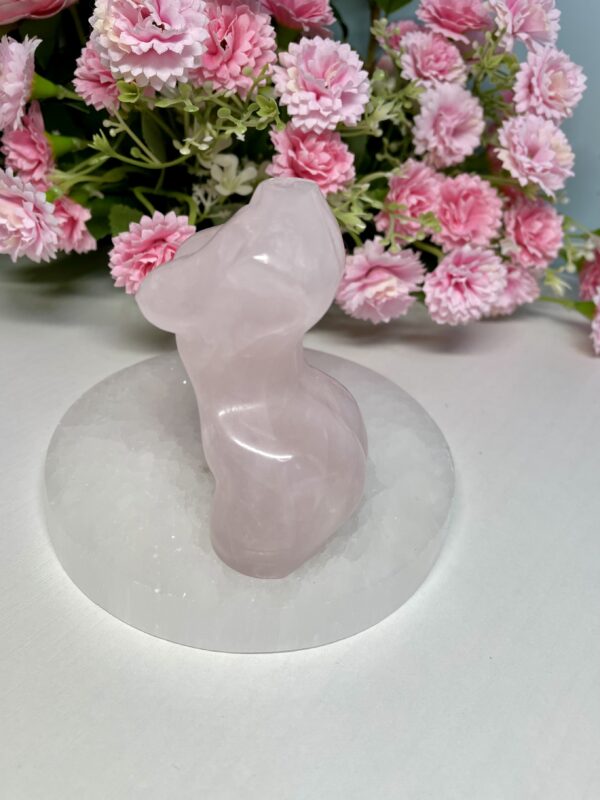 ROSE QUARTZ CARVED LADY BODY - Image 2