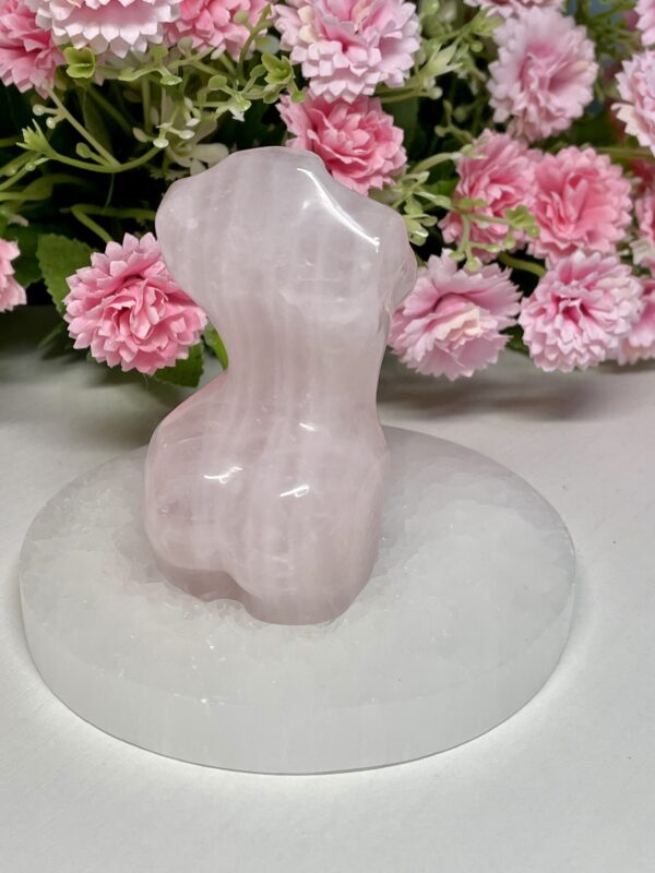 ROSE QUARTZ CARVED LADY BODY - Image 3