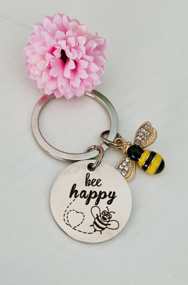 BEE KEYRING "BEE HAPPY" GIFT - Image 2