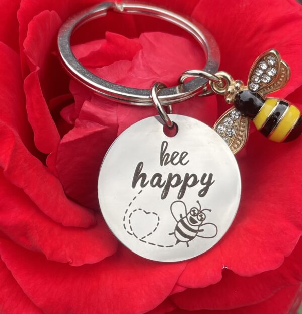 BEE KEYRING "BEE HAPPY" GIFT - Image 3