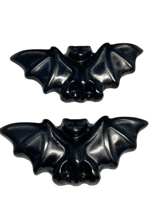 BLACK OBSIDIAN CARVED BAT - Image 2