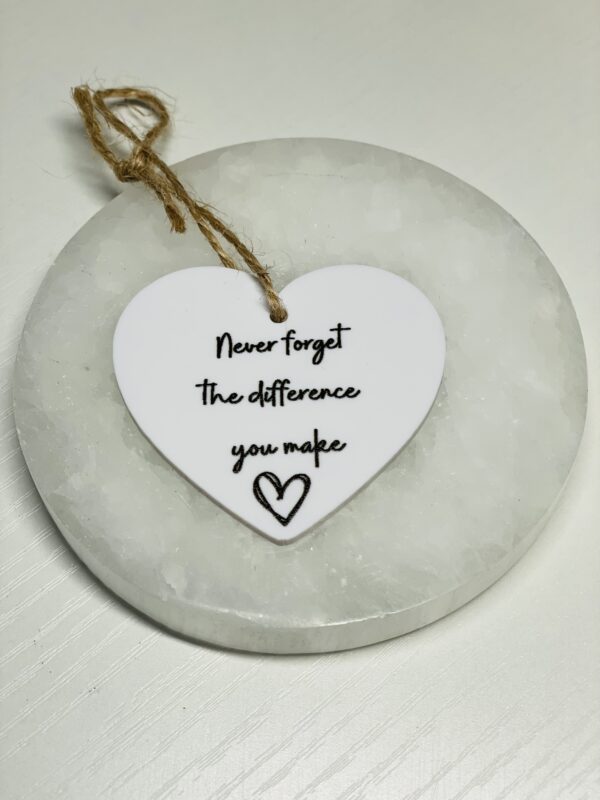 SMALL SENTIMENTAL ACRYLIC HANGING HEART DECOR\GIFT - Image 2