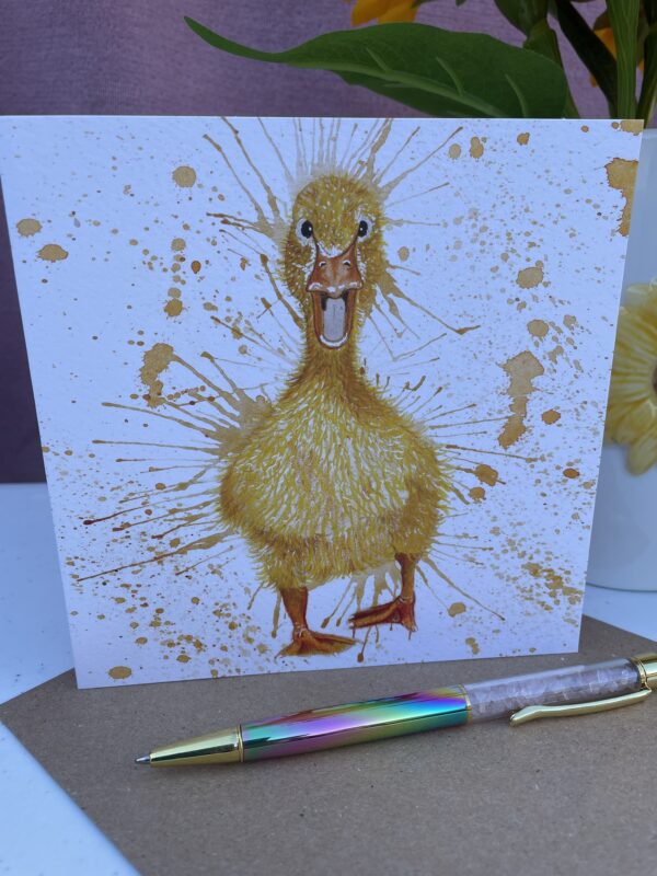 GREETING CARD - SPLATTER DUCK BY KATHERINE WILLIAMS - Image 2