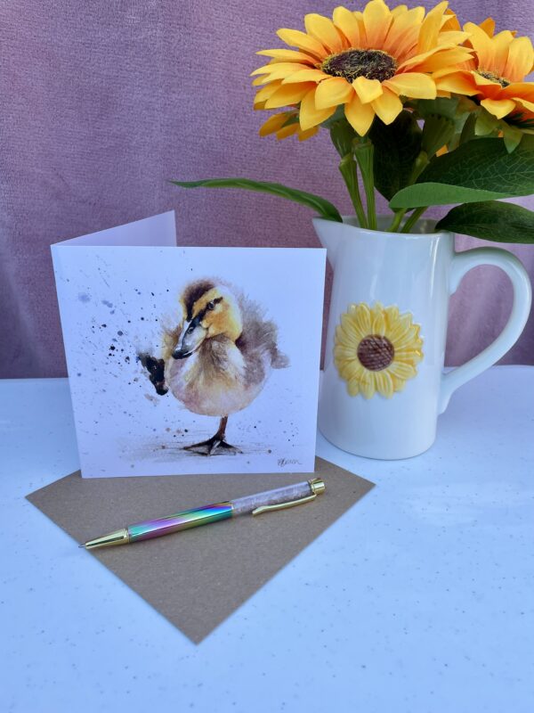 GREETING CARD - BABY DUCKLING BY MARIE BROWN FINE ART