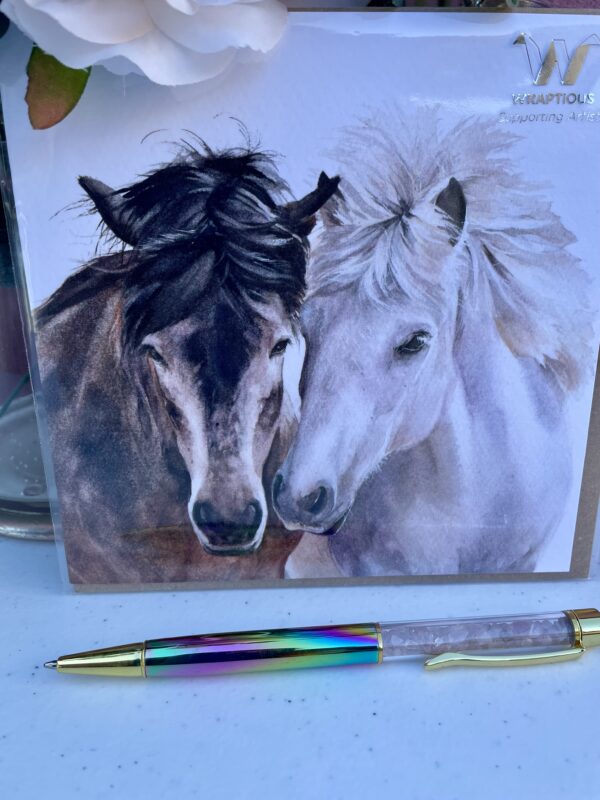 GREETING CARD - HORSE LOVE BY MARIE BROWN FINE ARTS