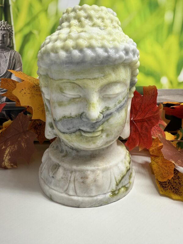 EXTRA LARGE CARVED JADE BUDDHA HEAD OVER 4KG