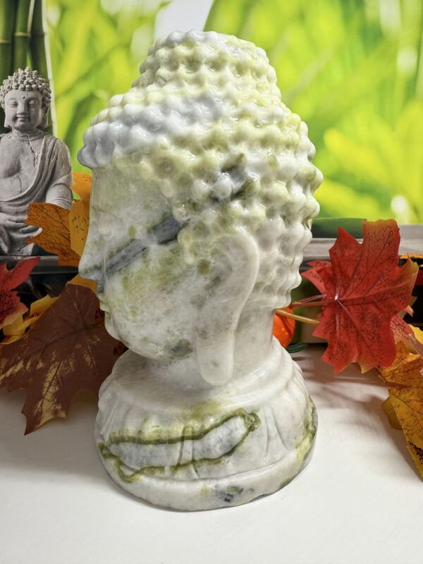 EXTRA LARGE CARVED JADE BUDDHA HEAD OVER 4KG - Image 5