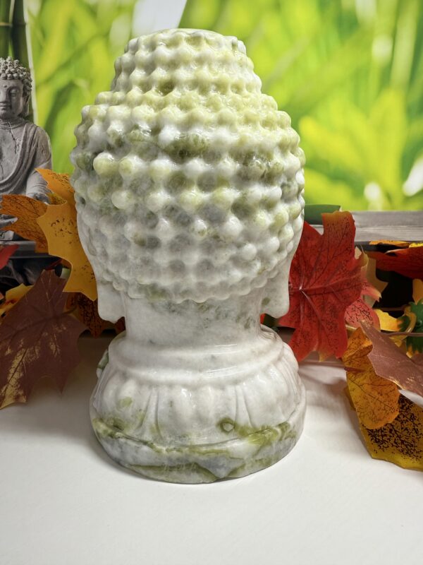 EXTRA LARGE CARVED JADE BUDDHA HEAD OVER 4KG - Image 4