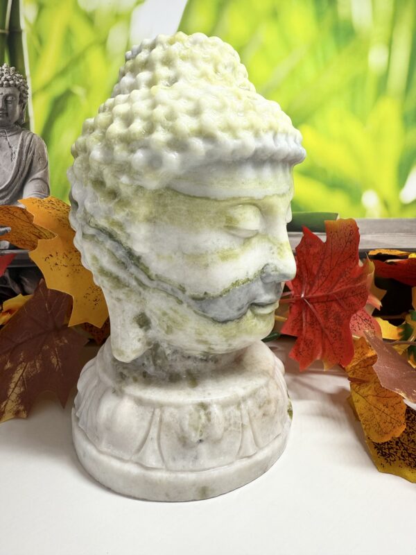 EXTRA LARGE CARVED JADE BUDDHA HEAD OVER 4KG - Image 3