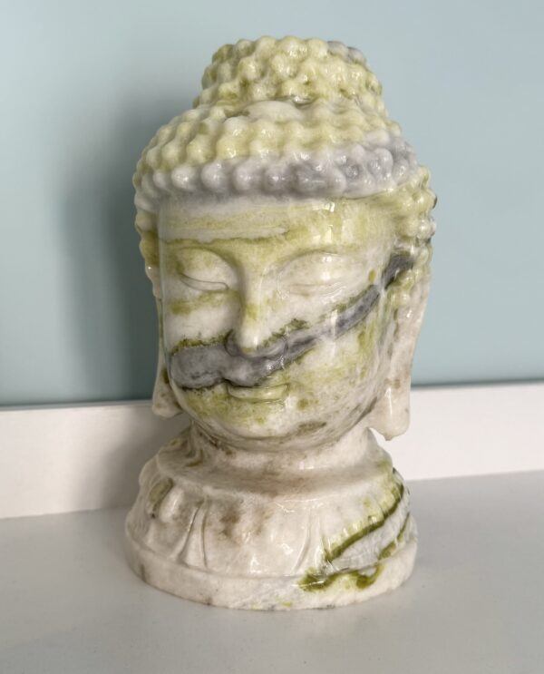 EXTRA LARGE CARVED JADE BUDDHA HEAD OVER 4KG - Image 6