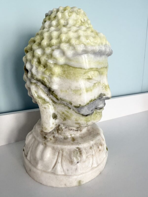 EXTRA LARGE CARVED JADE BUDDHA HEAD OVER 4KG - Image 8