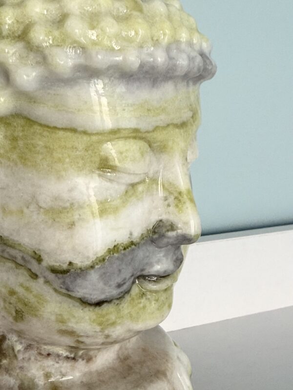 EXTRA LARGE CARVED JADE BUDDHA HEAD OVER 4KG - Image 9