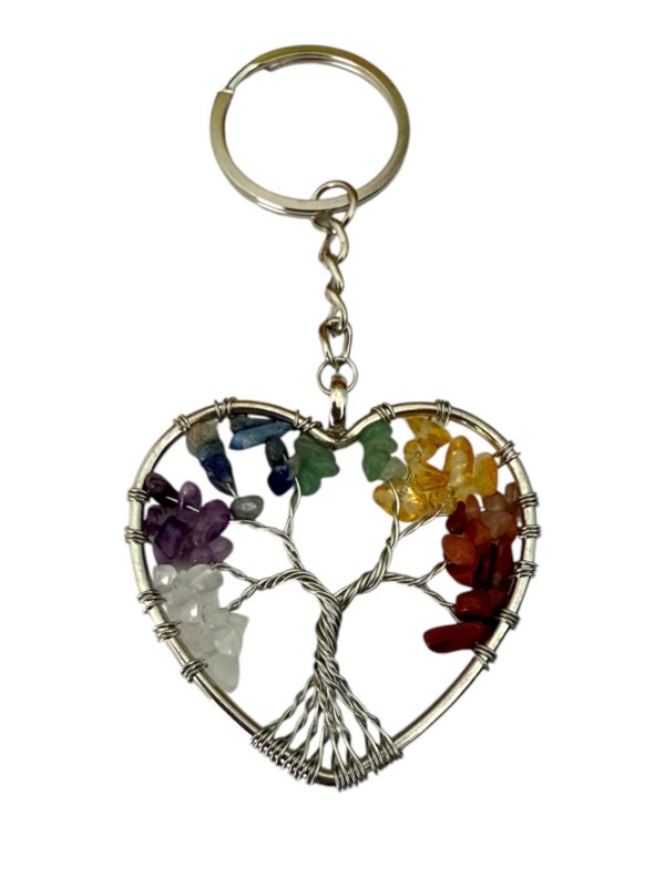 BEAUTIFUL LARGE TREE OF LIFE CHAKRA KEYRING, GREAT GIFT IDEA