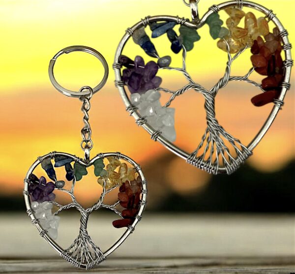 BEAUTIFUL LARGE TREE OF LIFE CHAKRA KEYRING, GREAT GIFT IDEA - Image 4