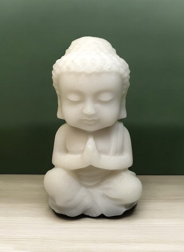 LARGE WHITE JADE BUDDHA CARVING