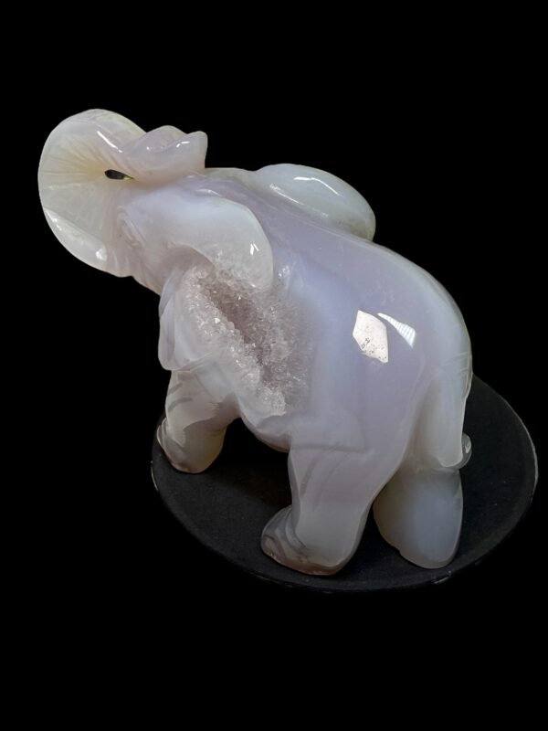 AGATE/DRUZY CARVED ELEPHANT - Image 2