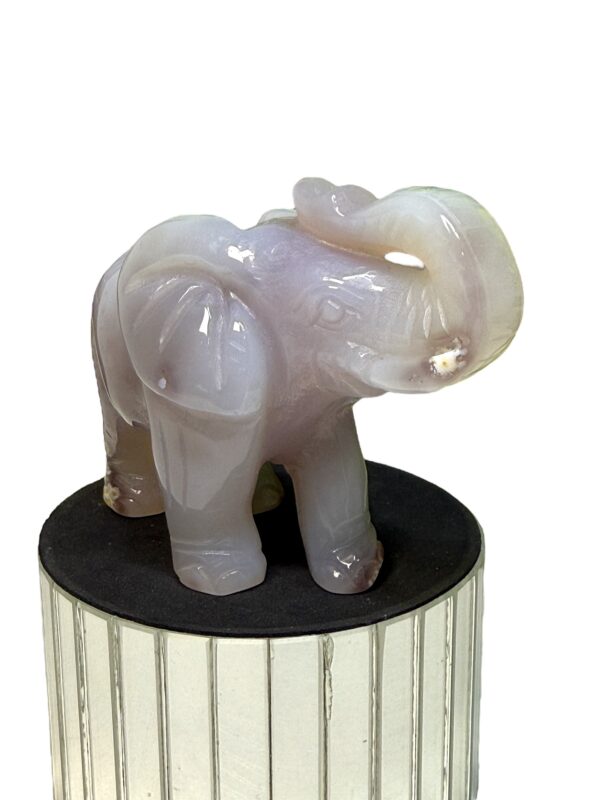 AGATE/DRUZY CARVED ELEPHANT - Image 3