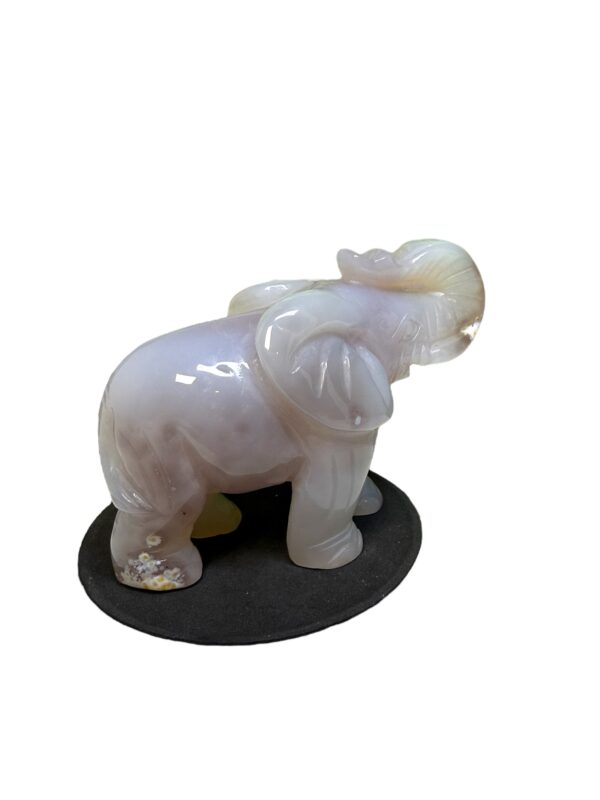 AGATE/DRUZY CARVED ELEPHANT - Image 4