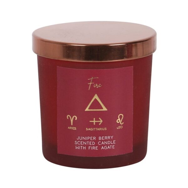 FIRE ELEMENT JUNIPER BERRY CRYSTAL CHIP CANDLE - Image 2