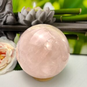 Stunning high quality rose quartz sphere