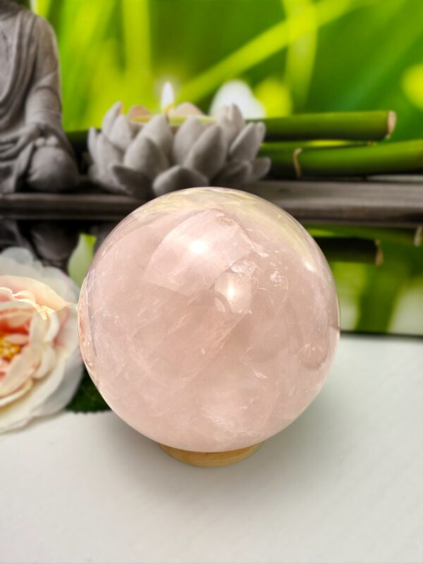 Stunning high quality rose quartz sphere