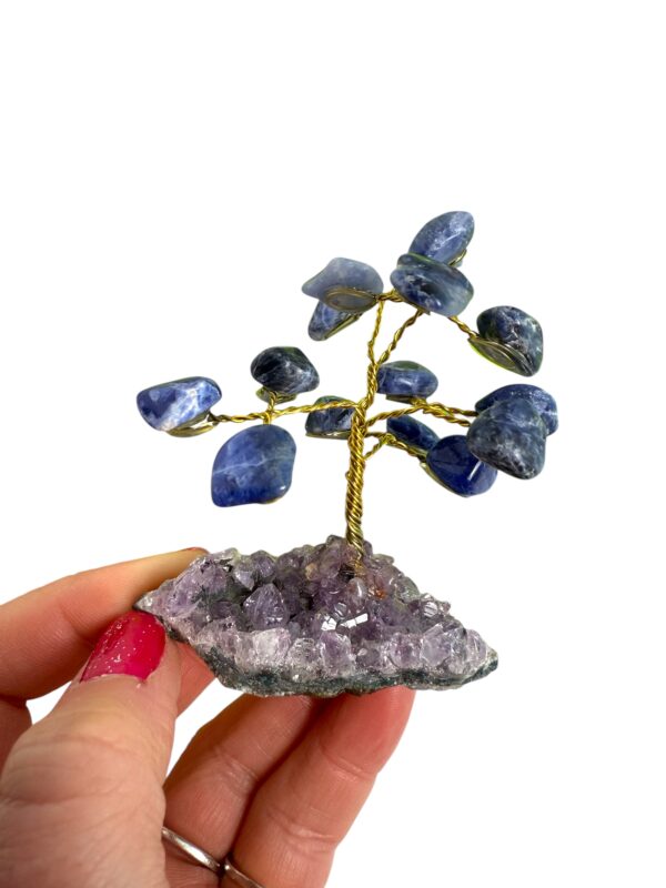 SODALITE AND AMETHYST DECORATIVE CRYSTAL TREE - Image 2