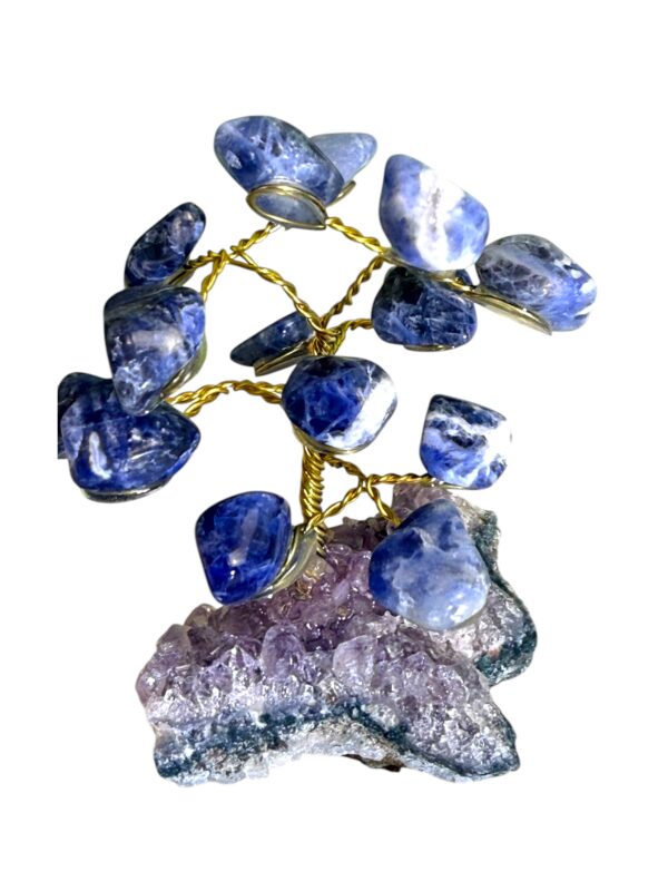 SODALITE AND AMETHYST DECORATIVE CRYSTAL TREE