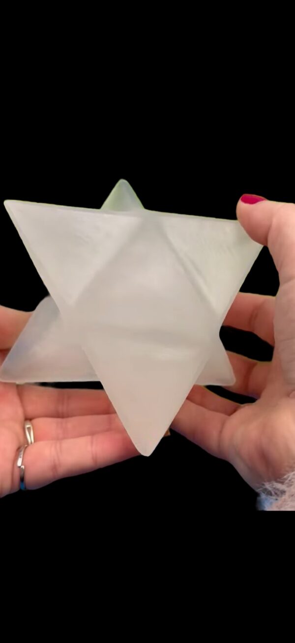 SELENITE LARGE MERKABA STAR / DECOR - Image 4